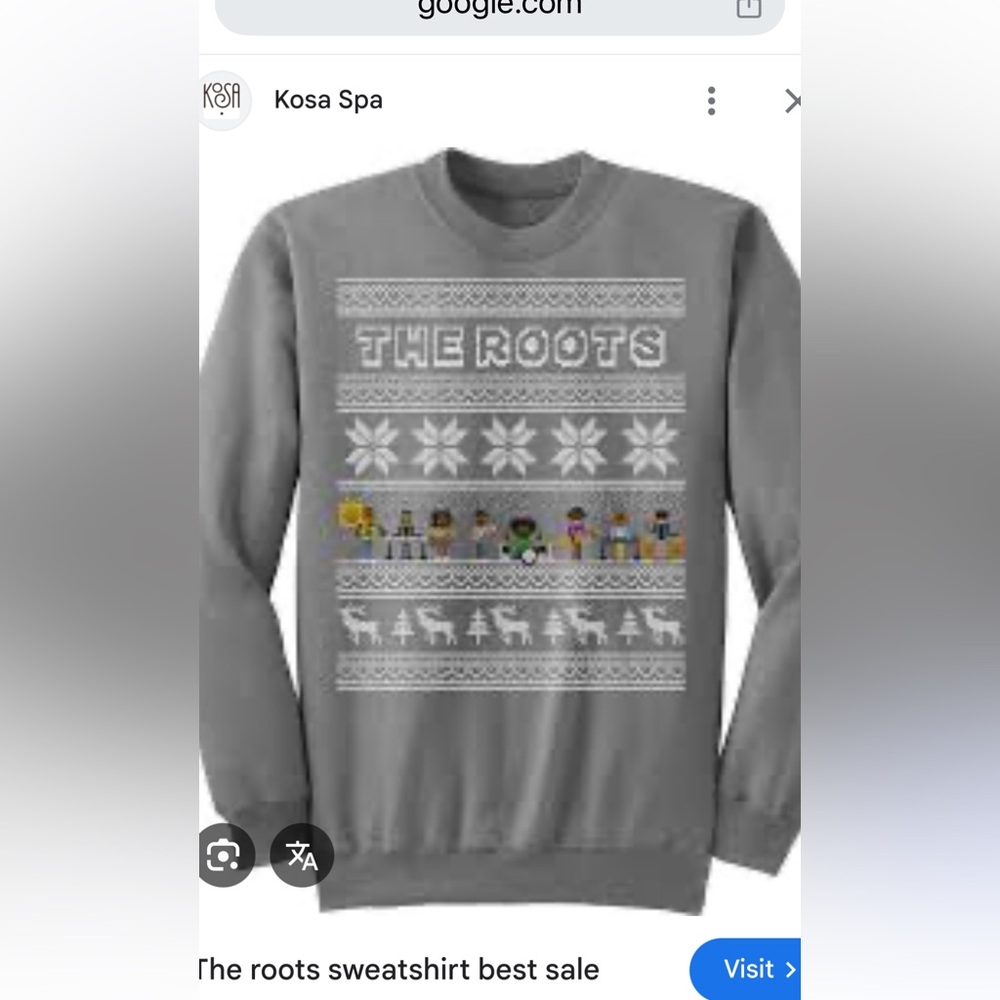 The Roots XMAS Gray Sweat shirt